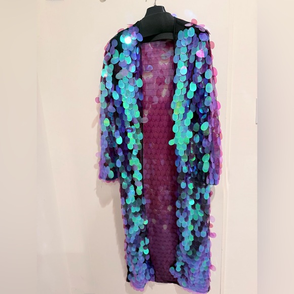 Jaded London sequin kimono duster longline cardi - Picture 4 of 7